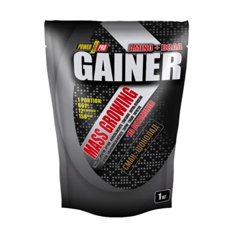 Гейнер Power Pro Gainer Amino + BCAA 1 кг Шоколад