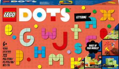 Конструктор LEGO DOTS Великий набір тайлів: літери 722 деталі (41950)