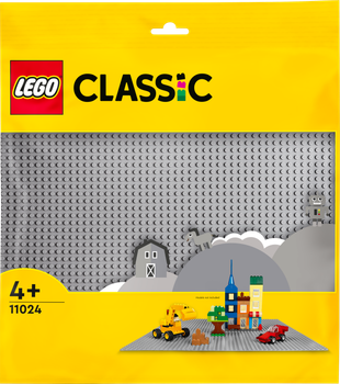 Конструктор LEGO Classic Базовая пластина серого цвета 1 деталь (11024)