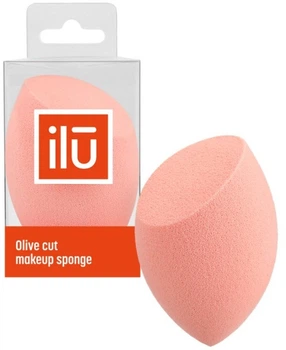 Gąbka do makijażu ścięta Ilu Sponge Olive Cut Orange pomarańczowa (5903018901169)