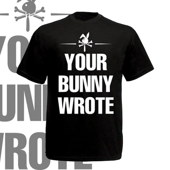 Футболка GBI "Your bunny wrote" пряма класика, чорний, L, ФЧ-0159