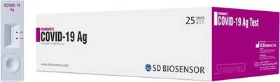 Тест SD Biosensor Standard Q COVID-19 Ag для определения антигена коронавируса 25 шт (09COV30D)