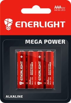 Батарейки ENERLIGHT MEGA Power AAA/LR03 (4шт)