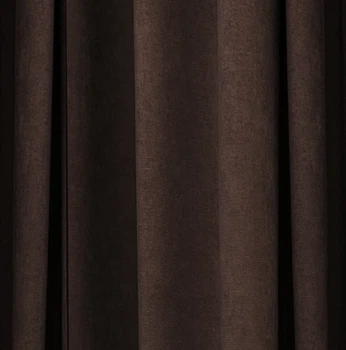 Ткань для штор, портьерная ткань Adagio Windows Decor Dalton 05 темно-коричневая, метражом 1х2,9м