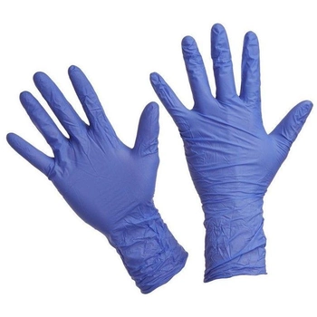 Перчатки медицинские нитриловые смотровые нестерильные неопудренные IGAR (Голубо-фиолетовые) 100 шт. M