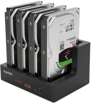 Док-станція Maiwo клонувальник для 4 HDD 2.5"/3.5" SATA/SSD — USB 3.0 (K3094A)