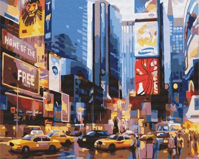 Картина по номерам BrushMe XL "Таймс-сквер в Нью-Йорке" 48х60см BS8136L