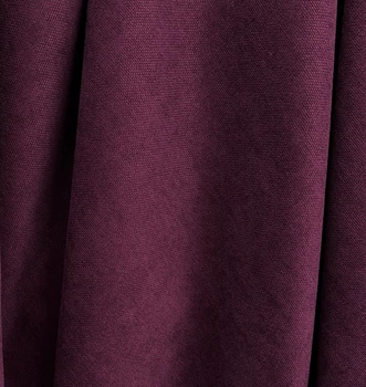 Ткань для штор, портьерная ткань Adagio Windows Decor Dalton 16 баклажаново-бордовый цвет, метражом 1х2,9м