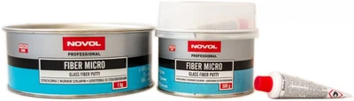 Шпаклівка скловолокно 1кг NOVOL FIBER Micro