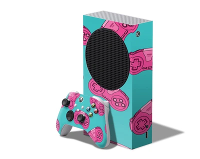 Виниловая наклейка на игровую приставку Microsoft Xbox 360 и контроллер с принтом джойстики, арт.7010042