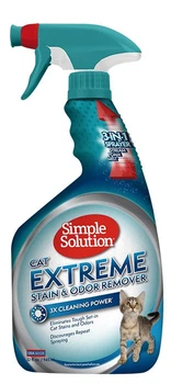 Simple Solution Extreme Cat Stain&Odor Remover Надпотужний засіб для видалення плям і нейтралізації запахів котячої сечі 945 мл