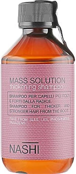 Шампунь для потовщення волосся Nashi Argan Mass Solution 200ml (8025026271984)