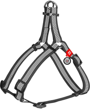 Шлея для собак водостійка Coller WAUDOG Waterproof з QR-паспортом Сіра (261911Collar)