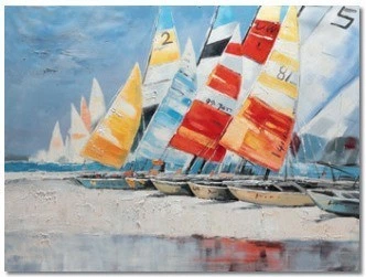 Картина на холсте Bubola E Naibo Boats on the beach 90х120 см (W65890C0)