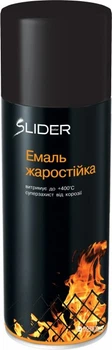 Емаль аерозольна Slider жаростійка чорна 400 мл