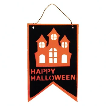Декор флаг Домик Happy Halloween SETA Decor 19-566BLK
