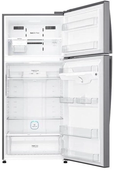 Холодильник с верхней морозильной камерой LG GN-H702HMHZ, серебистый (GN-H702HMHZ)