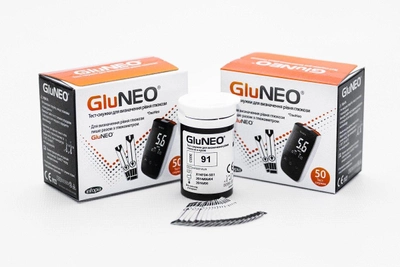 Тест-смужки GluNeo (ГлюНео) в упаковці 50 штук