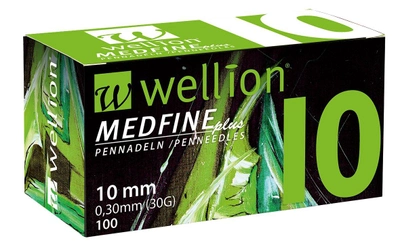 Иглы инсулиновые Wellion Medfine 10мм, 30G - Веллион Медфайн 10мм