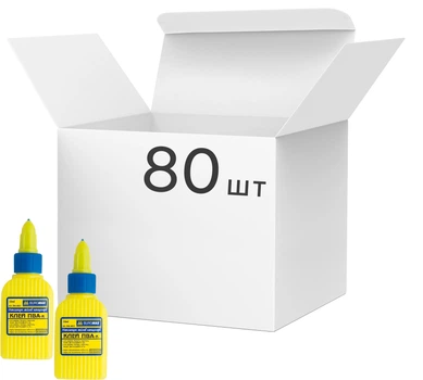Упаковка клею Buromax ПВА 50 мл х 80 шт. (BM.4831) (4823078948014)