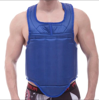 Захисний жилет для єдиноборств BOXER Еліт вінілшкіряний XL синій