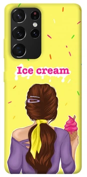 TPU чохол Demsky Ice cream girl для Samsung Galaxy S21 Ultra