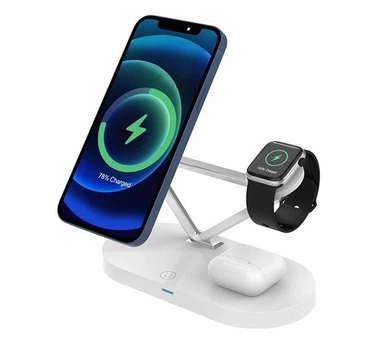Док-станция JYD 5в1 Magnetic Wireless Charger для iPhone 13/12 MagSafe, Apple Watch, AirPods Pro, AirPods 2/3