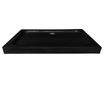 Поддон для душевой кабины ASIGNATURA Vik 80x120x15см прямоугольный акриловый c сифоном черный 59833007