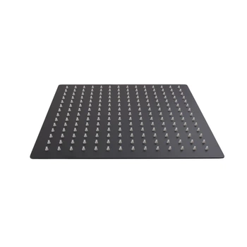 Душевая потолочная квадратная лейка Globus Lux ST-0300-Q-BB, черная, нержавейка