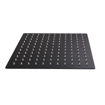 Душевая потолочная квадратная лейка Globus Lux ST-0250-Q-BB, черная, нержавейка