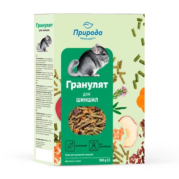 Корм для шиншил Природа «Гранулят для шиншил» 500г.