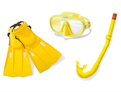 Набор 3 в 1 для плавания Intex Master Class Swim Set Желтый (55655)