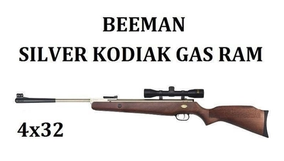 Пневматична гвинтівка Beeman Silver Kodiak Gas Ram з ОП 4х32