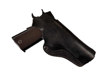 Кобура для Colt 1911 поясная не формованная кожа чёрная MS