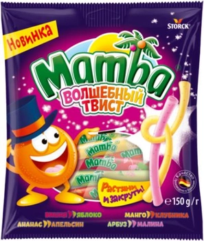 Жевательные конфеты Mamba Волшебный Твист 150 г (4014400926552)