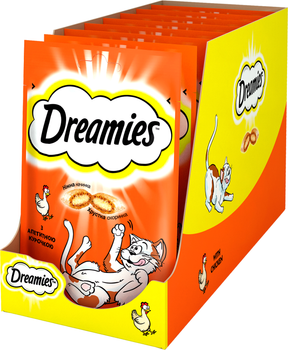 Упаковка лакомств для котов Dreamies с курицей 6 шт по 60 г (4008429037887)