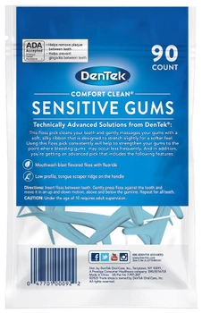 Флосс-зубочистки DenTek Комфортное очищение Для чувствительных десен 90 шт (47701000922)