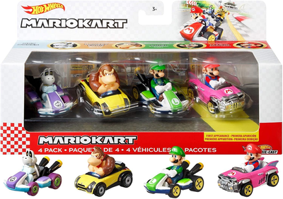 Mario kart deals hot wheels cars