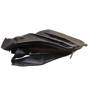 Сумка-кобура через плечо вместительная и тонкая CrossBody 4634 стильная и практичная мужская сумка, черная