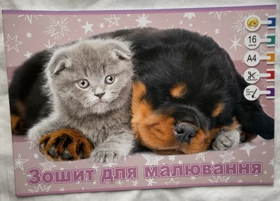 Зошит для малювання Тетрада 16 арк. на скобі з перфорацією 167