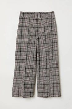 Брюки H&M 46 серо черный клетка 1402658254