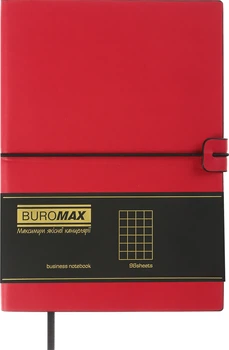 Блокнот деловой Buromax Travel A5 в точку 96 листов обложка из искусственной кожи Красный (BM.295121-05)