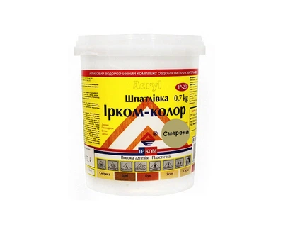 Шпаклівка акрилова ІРКОМ-КОЛОР IP-23 для деревини смерека 0,7 кг