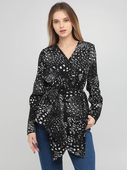 Демисезонная блуза на запах Vero Moda 10170820 M (30606M) Черный