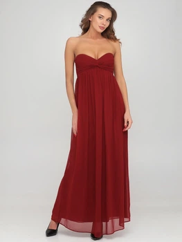 Вечернее платье клеш, бандо NLY trend NC-91216-32 S (23906S) Красный