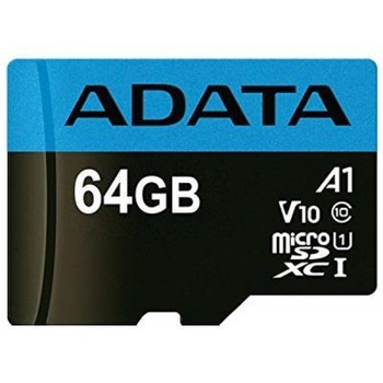 Карта памяти ADATA 64GB microSD class 10 UHS-I A1 Premier (AUSDX64GUICL10A1-RA1)