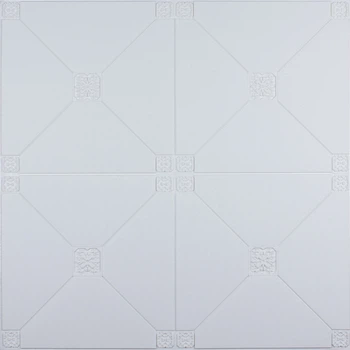 Самоклеющаяся 3D панель белая пирамида 700x700x4.5мм