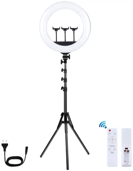 Кільцева LED лампа Puluz PKT3102EU 18" + штатив 1.8 м
