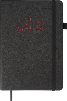 Деловой блокнот Buromax Libreta A5 в точку 96 листов обложка из искусственной кожи Черный (BM.295317-01)