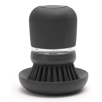 Щетка для мытья посуды с дозатором Brabantia Dish Washing + Organising серая (302626)